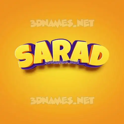 sarad in Orange Toon style - 3D name wallpaper sarad in Orange Toon style - 3D name wallpaper