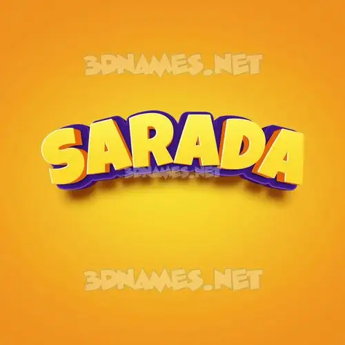 sarada in Orange Toon style - 3D name wallpaper