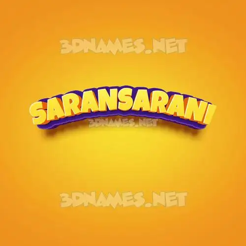 saransarani in Orange Toon style - 3D name wallpaper saransarani in Orange Toon style - 3D name wallpaper