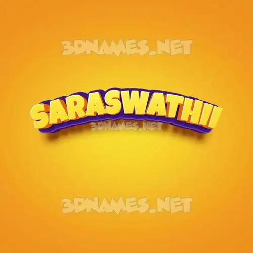saraswathii in Orange Toon style - 3D name wallpaper