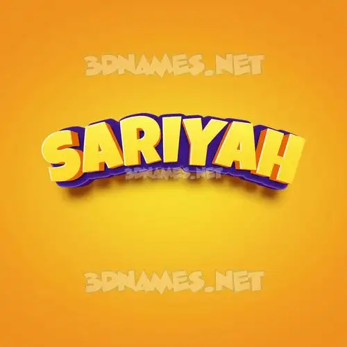 sariyah in Orange Toon style - 3D name wallpaper sariyah in Orange Toon style - 3D name wallpaper