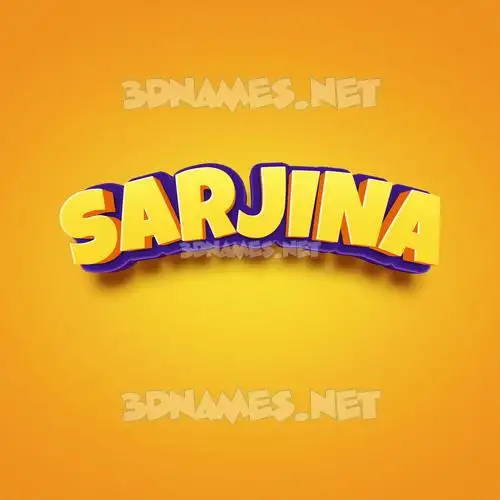 sarjina in Orange Toon style - 3D name wallpaper sarjina in Orange Toon style - 3D name wallpaper