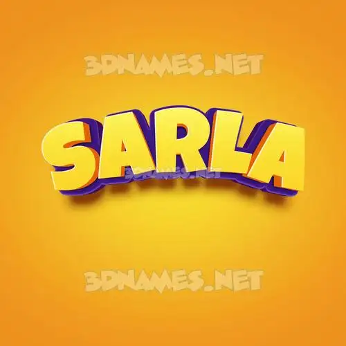 sarla in Orange Toon style - 3D name wallpaper