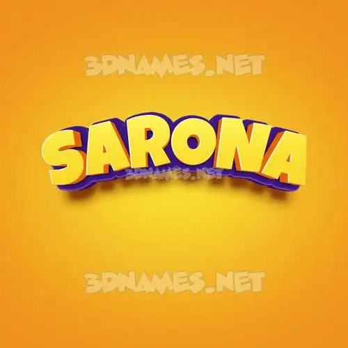 sarona in Orange Toon style - 3D name wallpaper sarona in Orange Toon style - 3D name wallpaper