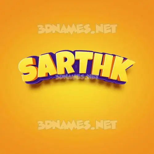sarthk in Orange Toon style - 3D name wallpaper sarthk in Orange Toon style - 3D name wallpaper