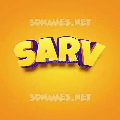 sarv in Orange Toon style - 3D name wallpaper sarv in Orange Toon style - 3D name wallpaper