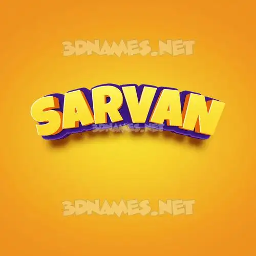 sarvan in Orange Toon style - 3D name wallpaper sarvan in Orange Toon style - 3D name wallpaper
