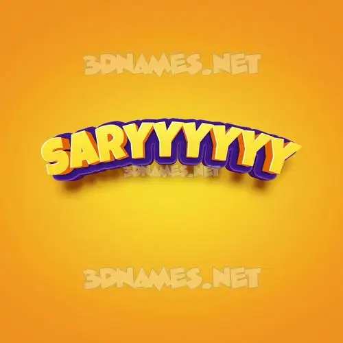 saryyyyyy in Orange Toon style - 3D name wallpaper saryyyyyy in Orange Toon style - 3D name wallpaper