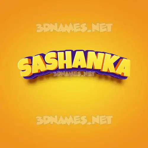 sashanka in Orange Toon style - 3D name wallpaper