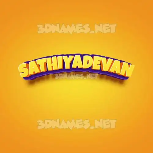 sathiyadevan in Orange Toon style - 3D name wallpaper sathiyadevan in Orange Toon style - 3D name wallpaper
