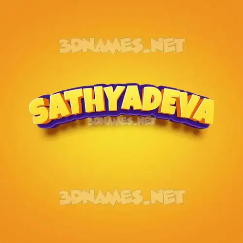 sathyadeva in Orange Toon style - 3D name wallpaper sathyadeva in Orange Toon style - 3D name wallpaper