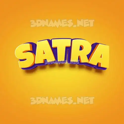 satra in Orange Toon style - 3D name wallpaper satra in Orange Toon style - 3D name wallpaper