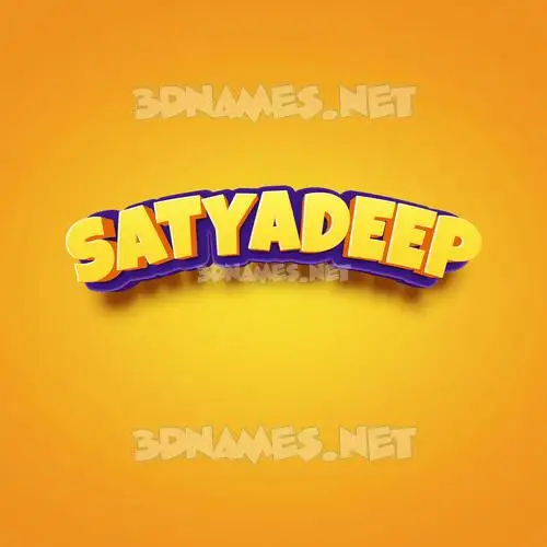 satyadeep in Orange Toon style - 3D name wallpaper
