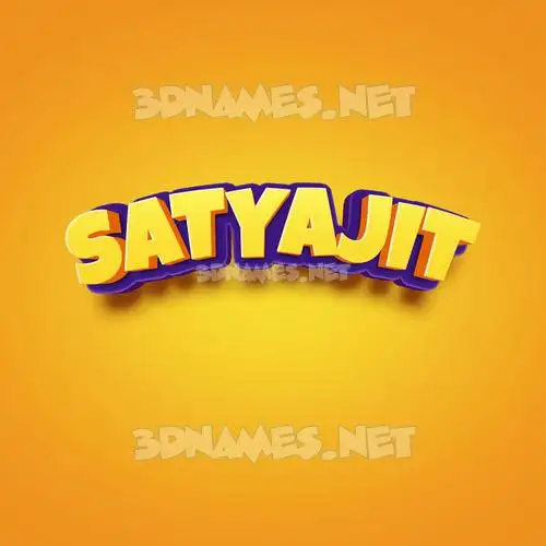 satyajit in Orange Toon style - 3D name wallpaper