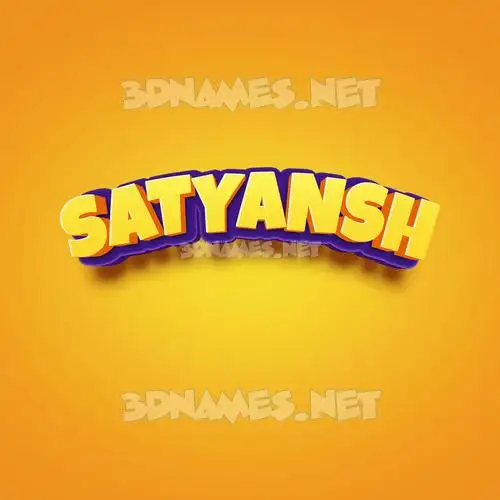 satyansh in Orange Toon style - 3D name wallpaper