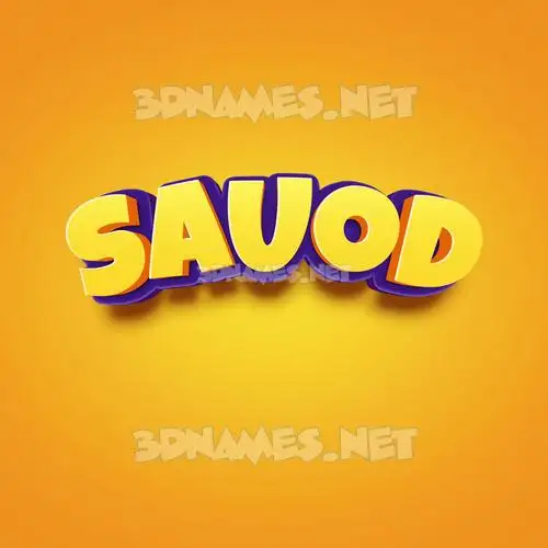 sauod in Orange Toon style - 3D name wallpaper