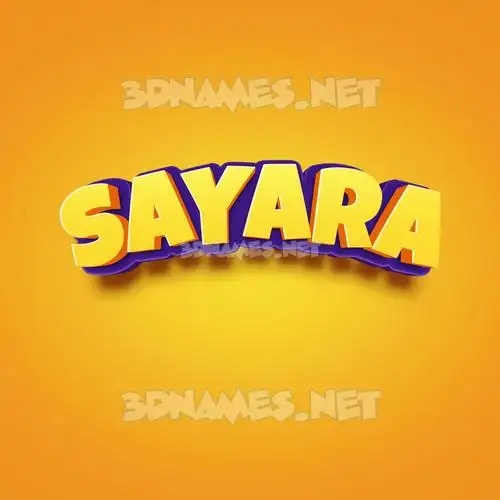 sayara in Orange Toon style - 3D name wallpaper sayara in Orange Toon style - 3D name wallpaper
