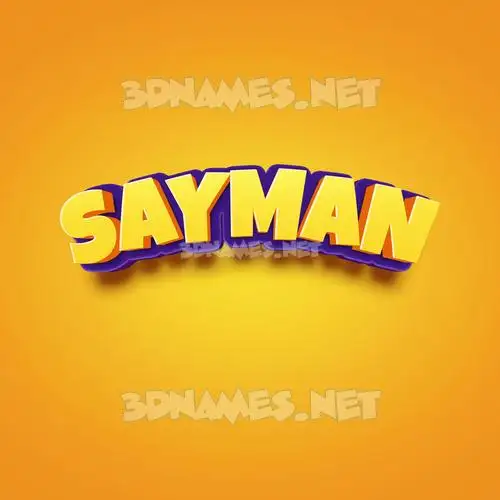 sayman in Orange Toon style - 3D name wallpaper sayman in Orange Toon style - 3D name wallpaper