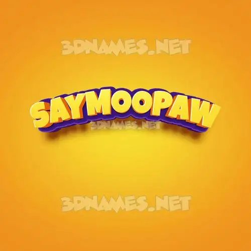 saymoopaw in Orange Toon style - 3D name wallpaper saymoopaw in Orange Toon style - 3D name wallpaper