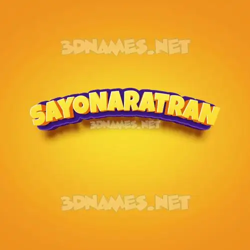 sayonaratran in Orange Toon style - 3D name wallpaper sayonaratran in Orange Toon style - 3D name wallpaper