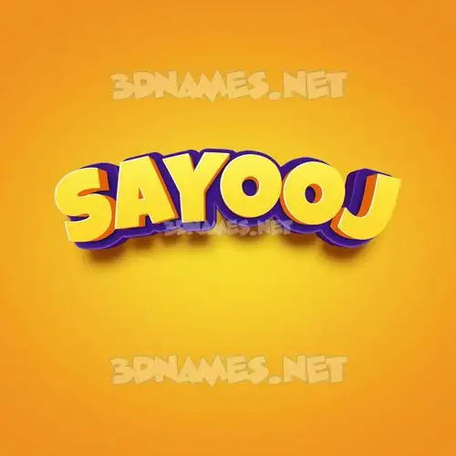 sayooj in Orange Toon style - 3D name wallpaper
