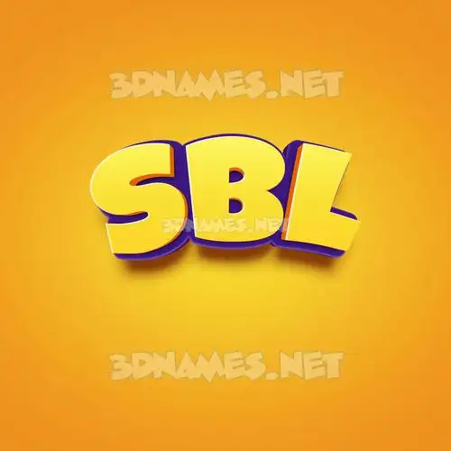 sbl in Orange Toon style - 3D name wallpaper