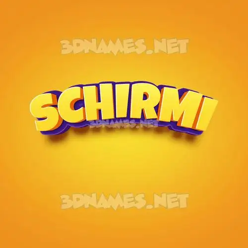 schirmi in Orange Toon style - 3D name wallpaper schirmi in Orange Toon style - 3D name wallpaper