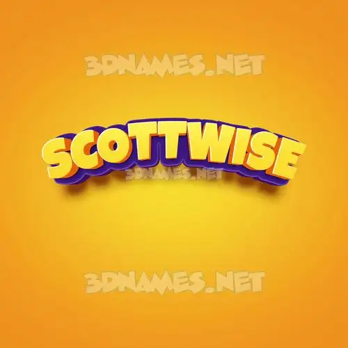 scottwise in Orange Toon style - 3D name wallpaper scottwise in Orange Toon style - 3D name wallpaper