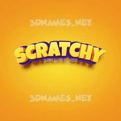 scratchy in Orange Toon style - 3D name wallpaper