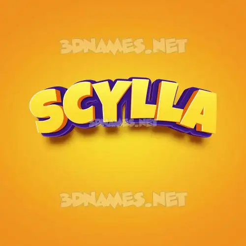 scylla in Orange Toon style - 3D name wallpaper scylla in Orange Toon style - 3D name wallpaper