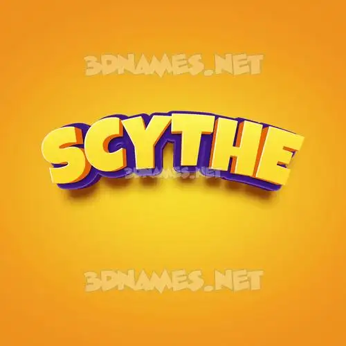 scythe in Orange Toon style - 3D name wallpaper scythe in Orange Toon style - 3D name wallpaper