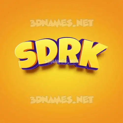 sdrk in Orange Toon style - 3D name wallpaper sdrk in Orange Toon style - 3D name wallpaper