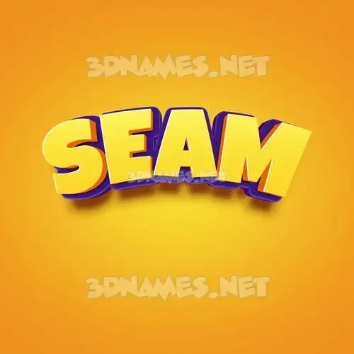 seam in Orange Toon style - 3D name wallpaper