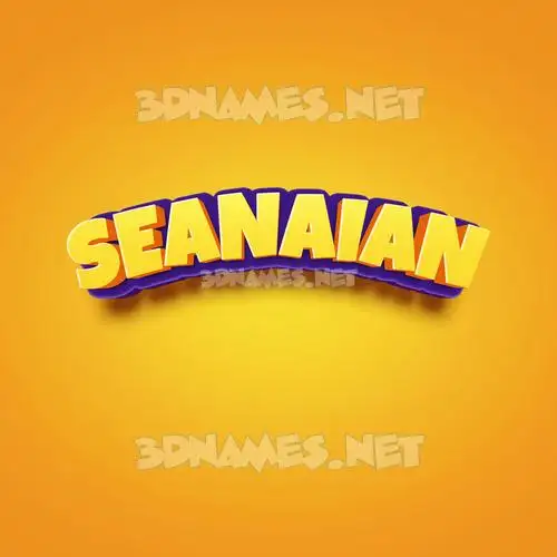 seanaian in Orange Toon style - 3D name wallpaper seanaian in Orange Toon style - 3D name wallpaper