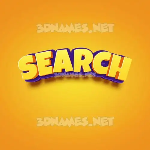 search in Orange Toon style - 3D name wallpaper
