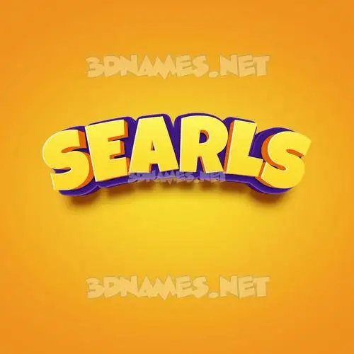 searls in Orange Toon style - 3D name wallpaper