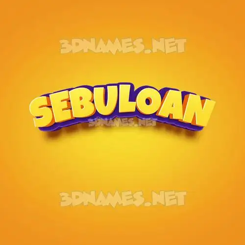sebuloan in Orange Toon style - 3D name wallpaper sebuloan in Orange Toon style - 3D name wallpaper