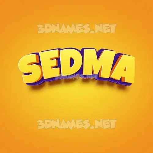 sedma in Orange Toon style - 3D name wallpaper sedma in Orange Toon style - 3D name wallpaper