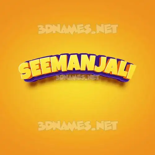 seemanjali in Orange Toon style - 3D name wallpaper seemanjali in Orange Toon style - 3D name wallpaper
