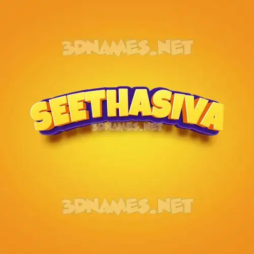 seethasiva in Orange Toon style - 3D name wallpaper