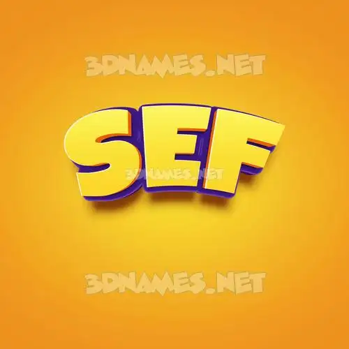 sef in Orange Toon style - 3D name wallpaper sef in Orange Toon style - 3D name wallpaper