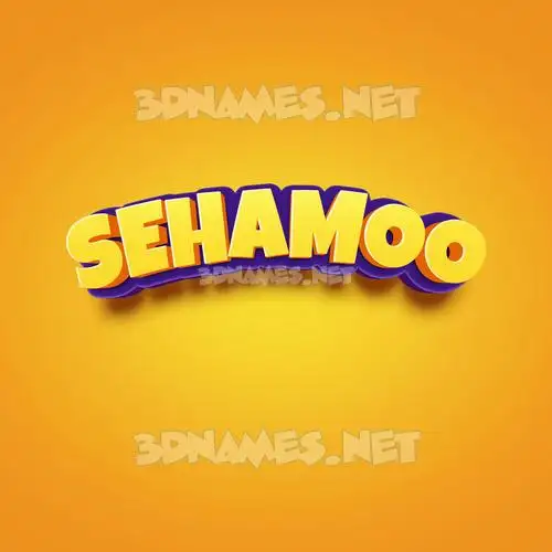 sehamoo in Orange Toon style - 3D name wallpaper sehamoo in Orange Toon style - 3D name wallpaper