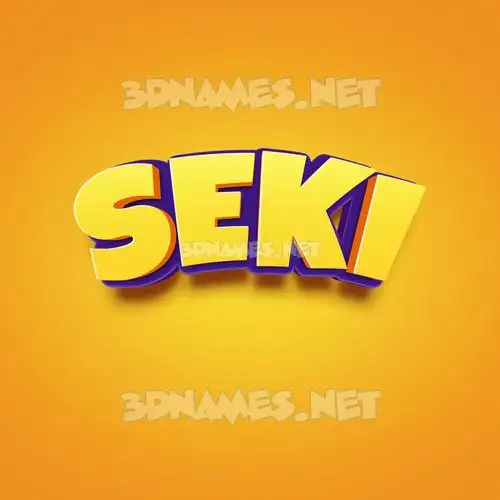 seki in Orange Toon style - 3D name wallpaper