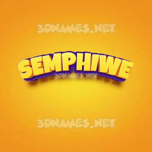semphiwe in Orange Toon style - 3D name wallpaper semphiwe in Orange Toon style - 3D name wallpaper