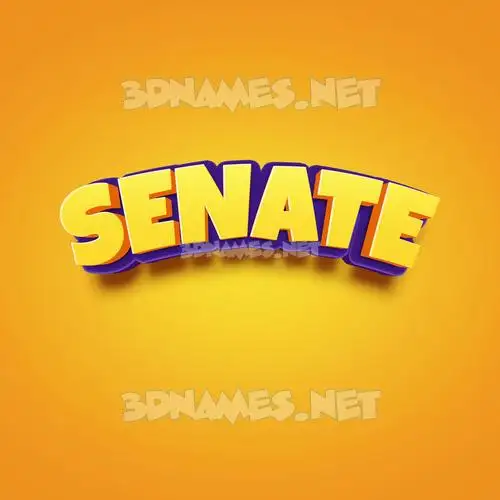 senate in Orange Toon style - 3D name wallpaper senate in Orange Toon style - 3D name wallpaper