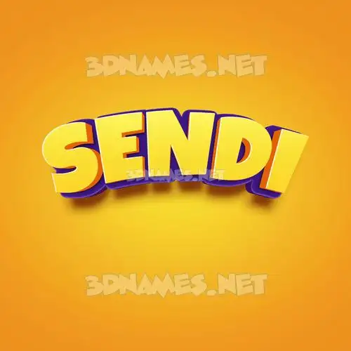 sendi in Orange Toon style - 3D name wallpaper sendi in Orange Toon style - 3D name wallpaper
