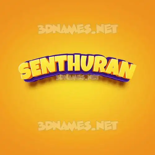 senthuran in Orange Toon style - 3D name wallpaper senthuran in Orange Toon style - 3D name wallpaper