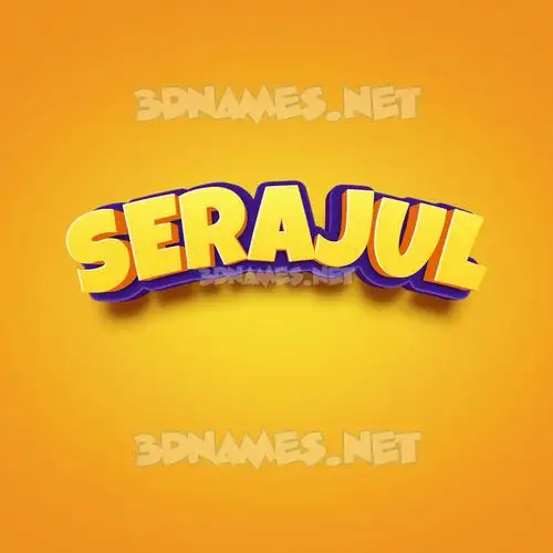 serajul in Orange Toon style - 3D name wallpaper serajul in Orange Toon style - 3D name wallpaper