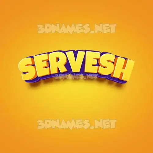 servesh in Orange Toon style - 3D name wallpaper