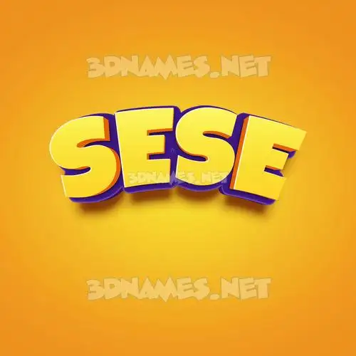 sese in Orange Toon style - 3D name wallpaper